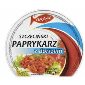 Graal Paprykarz with Cod, Szczecinski Paprykarz z Dorszem 130g