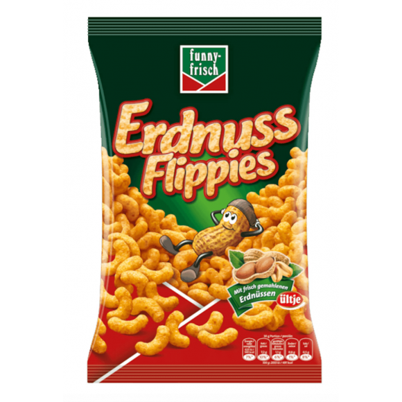 Peanut Flavored Puffs, Funnt Frisch Erdnuss Flippies 250g