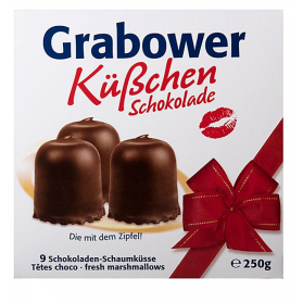 Grabower Fresh Marshmallows, Kubchen Schokolade 250g