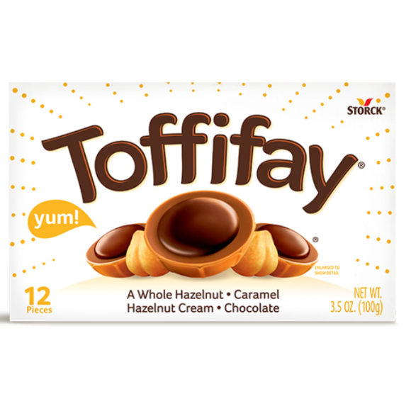 Toffifay A Whole Hazelnut, Caramel Hazelnut Cream, Chocolate Box 33g
