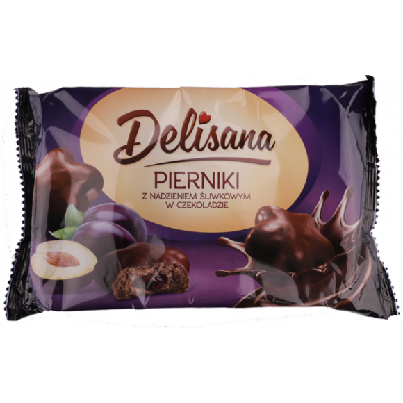 Gingerbread with Plum Filling Covered in Chocolate Delisana 200g