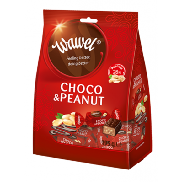 Wawel Choco and Peanut, Chocolate Coated Peanut Candies 195g