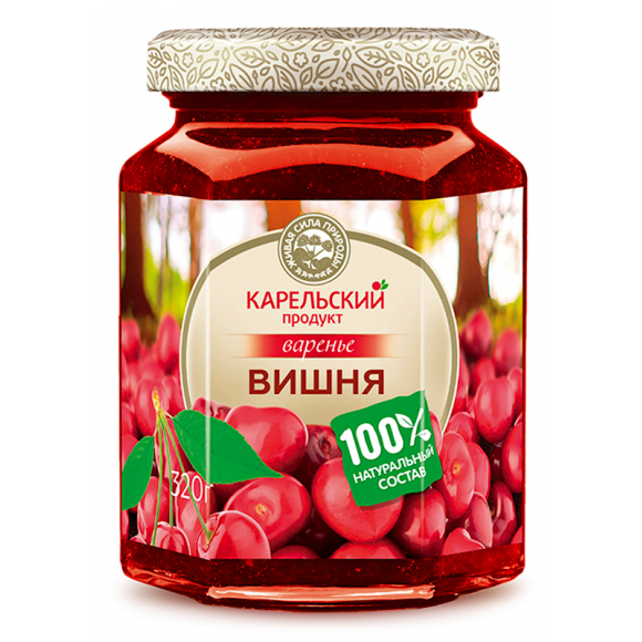 Sour Cherry Preserves Karelian Product Kosher/Halal 320g
