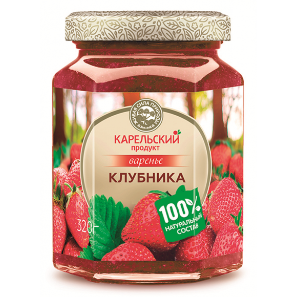 Strawberry Preserves Karelian Product Kosher/Halal 320g
