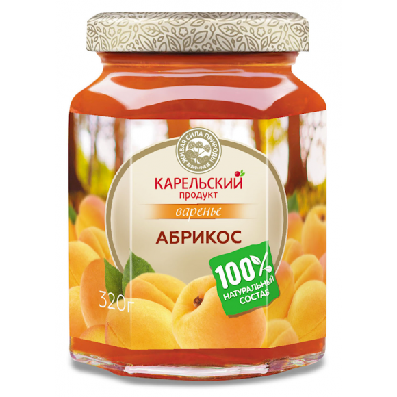 Apricot Preserves Karelian Product Kosher/Halal 320g