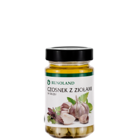 Pickled Garlic with Herbs in Vegetable Oil 210g Runoland