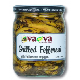 Grilled Fefferoni, Mediterranean Hot Peppers Vava 510g