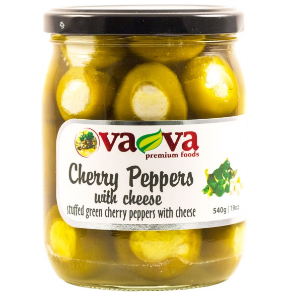 Green Cherry Peppers with Cheese 540g Vava