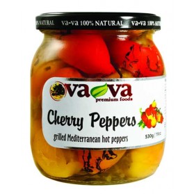 Grilled Mediterranean Hot Cherry Peppers 530g Vava