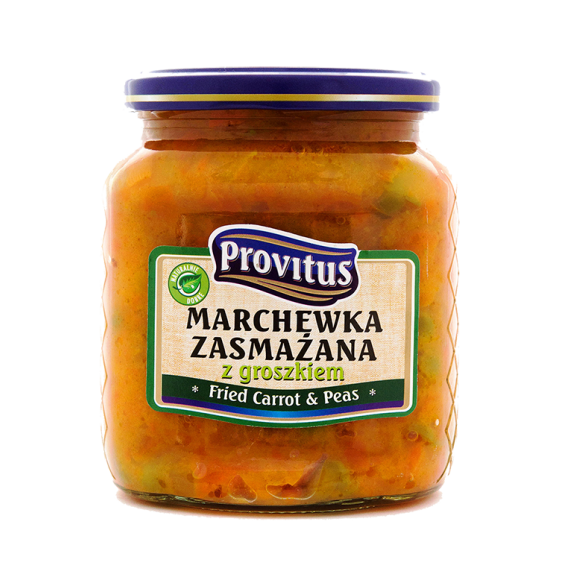 Fried Carrot with Peas, Marchewka Zasmazana z Groszkeim, Provitus