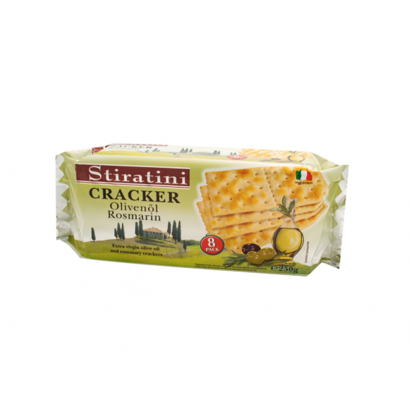 Crackers with Olive Oil & Rosemary, Olivenol Rosmarin, Stiratini 250g