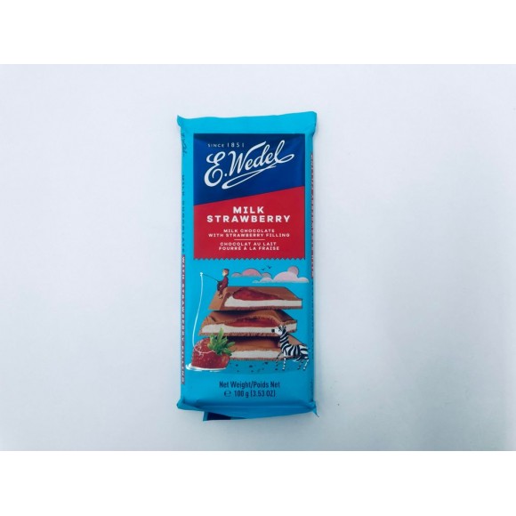 E. Wedel Milk Chocolate with Strawberry Filling 100g