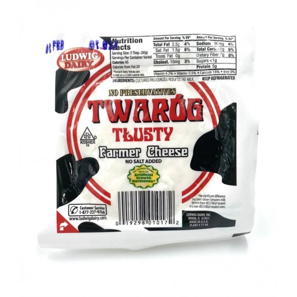 Ludwig Dairy, Twarog Tlusty, Farmers Cheese .5 Lbs