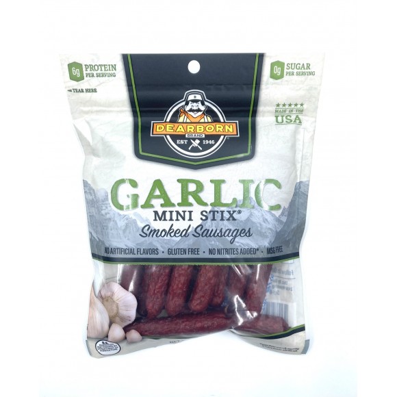 Dearborn Garlic Mini Stix Smoked Sausages 170g