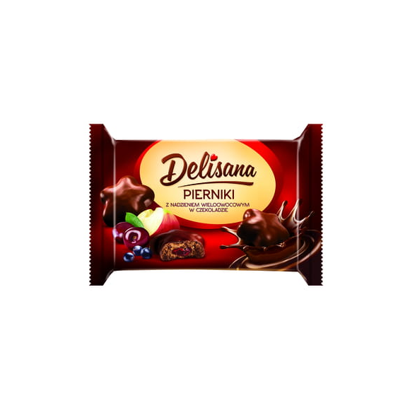 Gingerbread with Multi-Fruit Filling Covered in Chocolate Delisana 200g