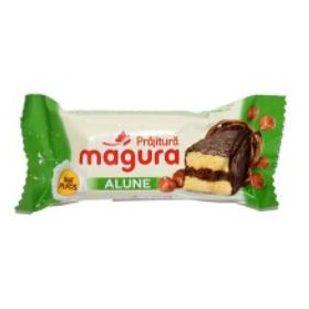 Magura ROM sponge topped with a cocoa and milk glaze with a hazelnut filling 35g
