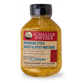 Bavarian Style Sweet and Spicy Mustard Schaller Weber, 9.5oz/270g
