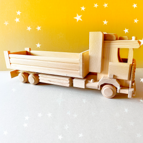 Wooden Cargo Truck Toy | 100% Natural Beechwood | Eco-Friendly Montessori Toy | Made in Europe