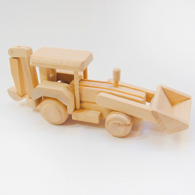 Wooden Excavator Toy | 100% Natural Beechwood | Eco-Friendly Montessori Toy | Made in Europe