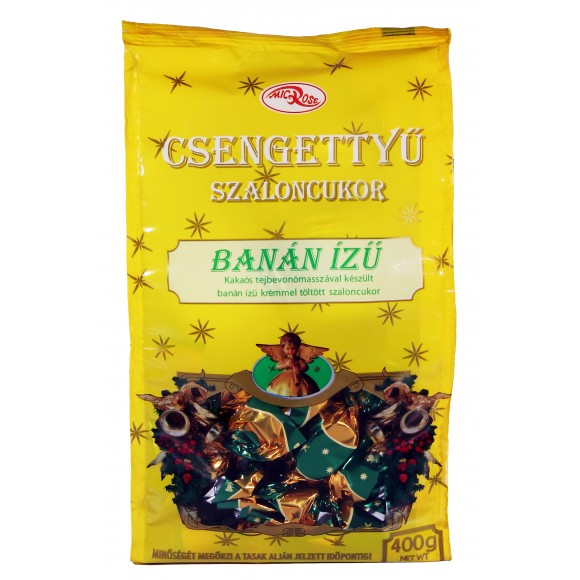 Csengettyu Szaloncukor, Hungarian Christmas Candy, Banana Flavor 400g
