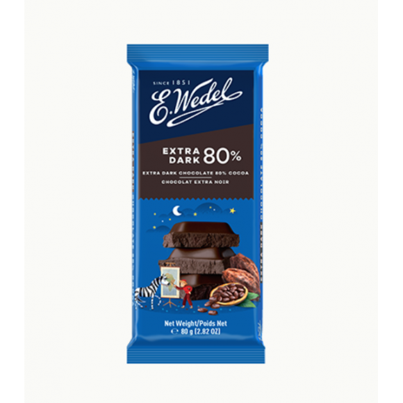 E. Wedel, Extra Dark Chocolate, 80% Cocoa 80g