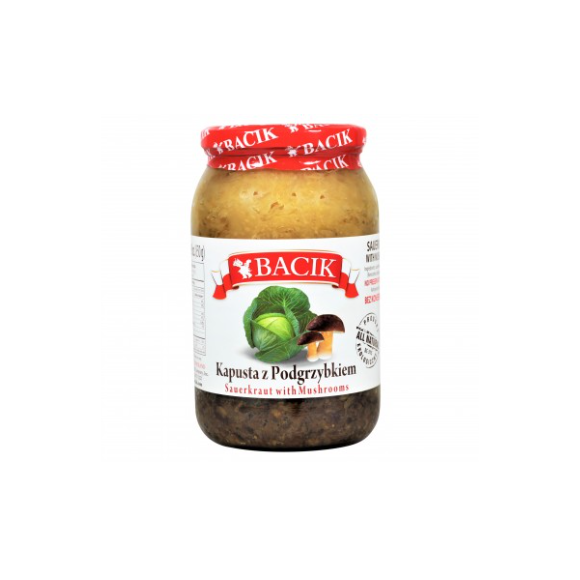 Sauerkraut with Mushrooms - Bacik, 900ml/29oz