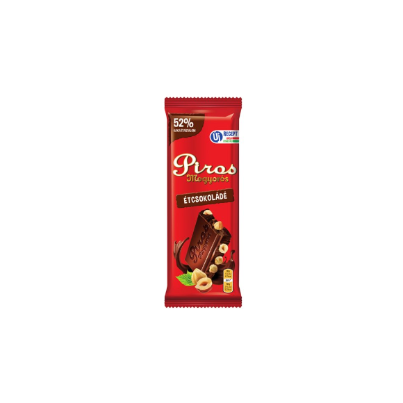 Etcsokolade egesz mogyoroval Piros, Dark Chocolate with hole hazelnuts, 80g