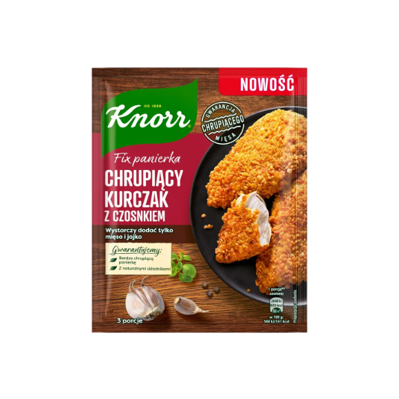Fix Breadcrumbs Crispy Chicken with Garlic, Panierka Chrupiacy Kurczak z Czosnkiem,Knorr,70g,