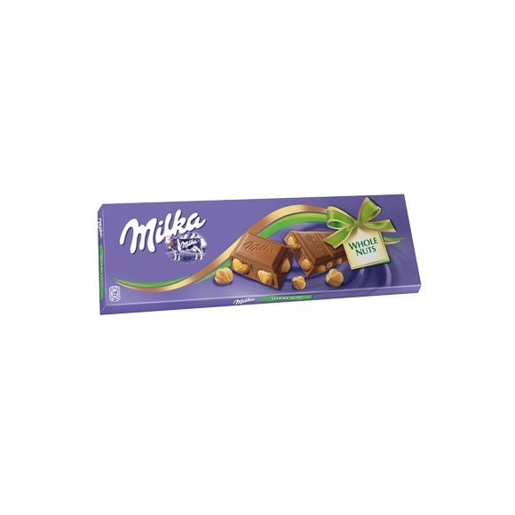 Milka Whole Nuts Large Chocolate Bar (250g /8.82 Oz)