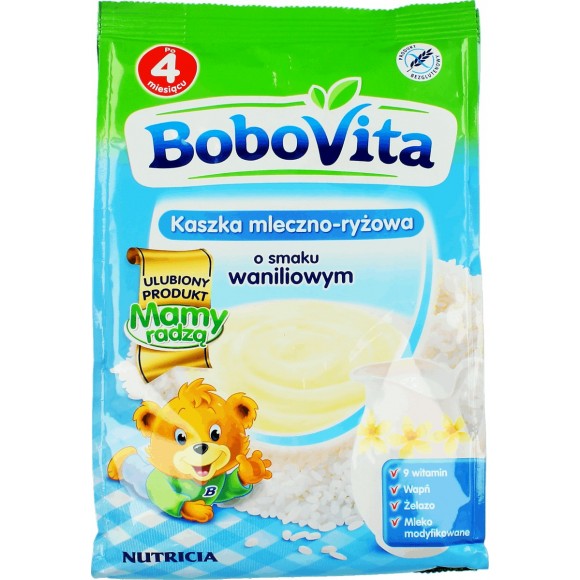 Bobovita Milk and Rice-Corn porridge Mixed Vanilla/Kaszka Mleczno-Ryżowa o smaku Waniliowym 230g/8.11oz