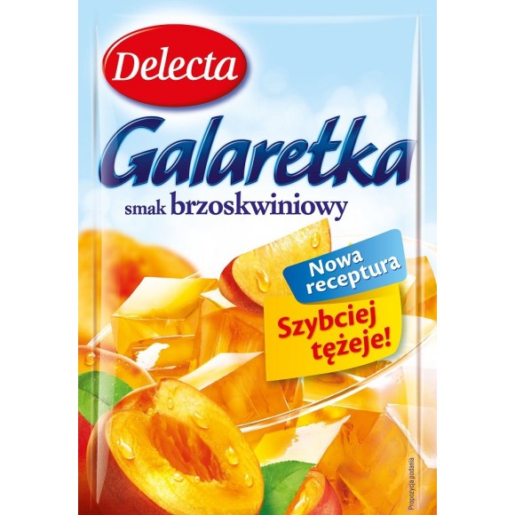 Delecta Galaretka Jelly of Peach Flavour / Smak Brzoskwiniowy 75g/2.64oz (W)