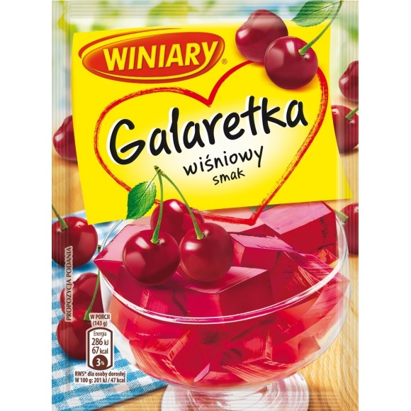 Winiary Cherry Jelly Flavor / Galaretka Wisniowa 71g(W)