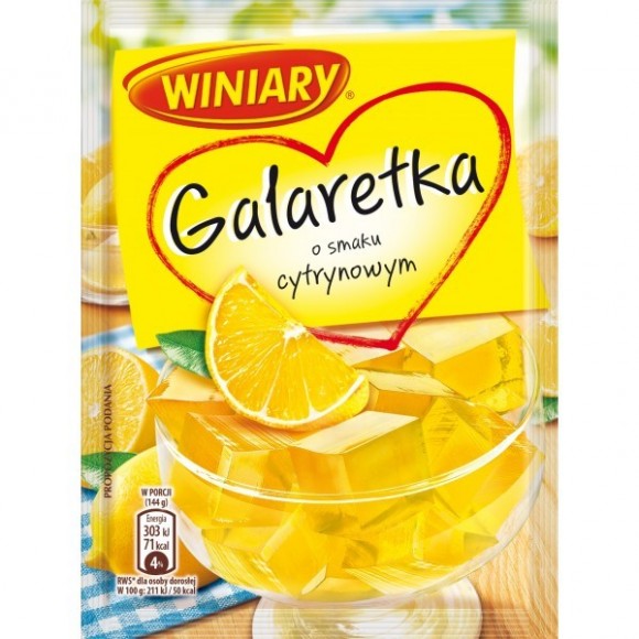 Winiary Lemon Jelly Flavor / Galaretka Cytrynowa 71g/2.51oz (W)