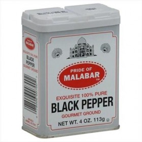 Pride of Malabar 100% Pure Ground Black Pepper 4oz/113g