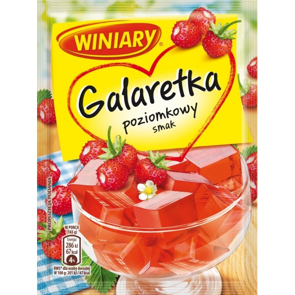 Winiary Wild Strawberry Jelly / Galaretka Poziomkowy Smak 71g/2.51oz