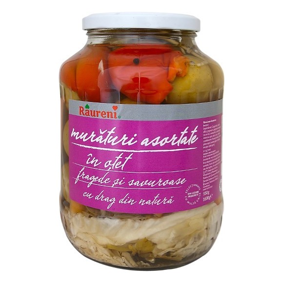 Raureni Muraturi Asortate in Otet / Mixed Pickles in Vinegar 1600g/56.4oz