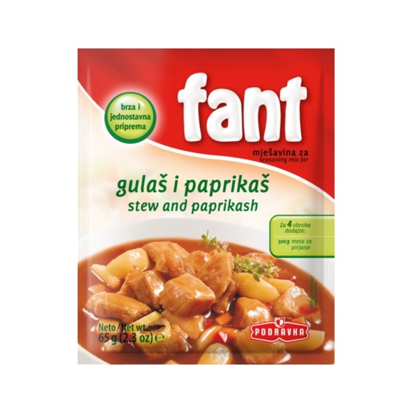 Podravka Fant Stew and Paprikash / Gulas i Paprikas 65g/2.3oz
