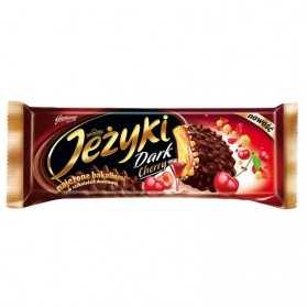 Goplana Jezyki Cherry Dark Chocolate - Coated Biscuits 140g/4.93oz