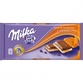 Milka Milk Chocolate with Caramel Creme Filling 100g/3.52