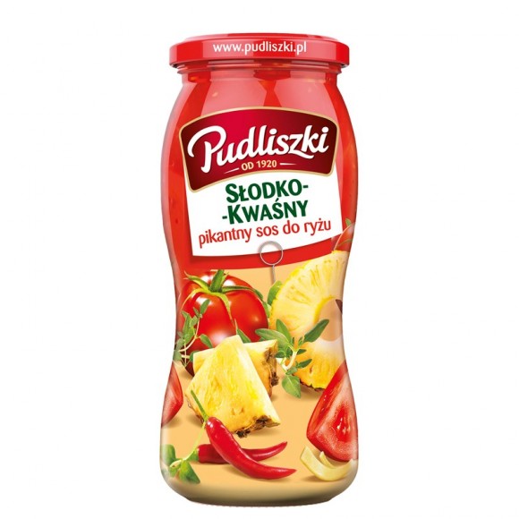 Pudliszki Sweet and Sour Chicken Sauce Hot 500g/17.76oz