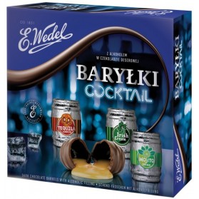 E. Wedel Barylki Cocktail - Dark Chocolate Barrels With Liqueur Filling 200g./7.1oz.