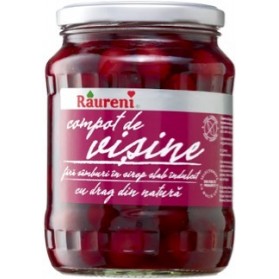 Raureni Pitted Sour Cherry Compote in Syrup 545g