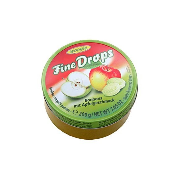 Woogie Fine Drops Apple Flavored Candies 200g/7.05oz