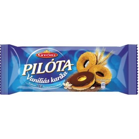 Gyori Pilota Vanilla Hoop Biscuit with Milk Chocolate - Vanilias karika 150g