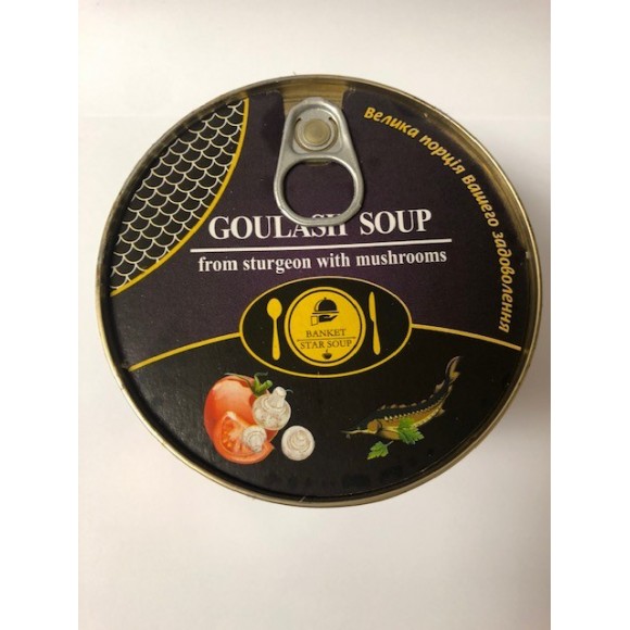 Goulash Soup from Sturgeon with Mushrooms, Banket Star Soup 520g