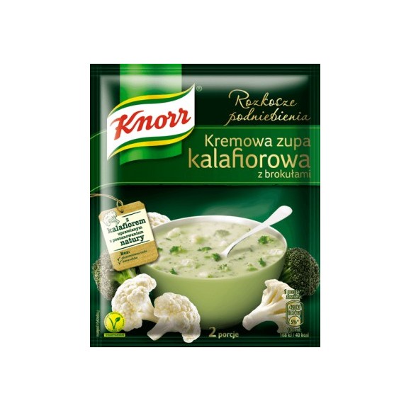 Knorr Cream of Cauliflower Soup with Broccoli/Kremowa Zupa Kalafiororwa z Brokulami 48g