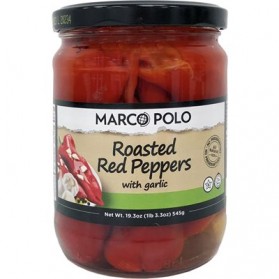Marco Polo Roasted Red Peppers with Garlic 545g/19.3 oz.