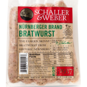 Bratwurst Nurnberget Brand Schaller & Weber Approx 12 oz