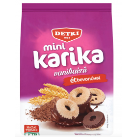 Mini Karika Vanilla Flavoured Rings Semi-Covered with Cocoa 150g