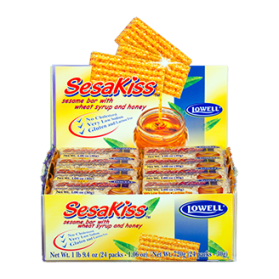 Sesakiss Sesame Seed Bars w/ Wheat Syrup and Honey Each: 30g / 1.06oz (Pack of 24)